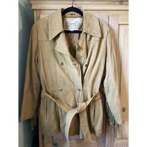 Country Club | Genuine Leather Vintage Western Fringe Rodeo Jacket | Small